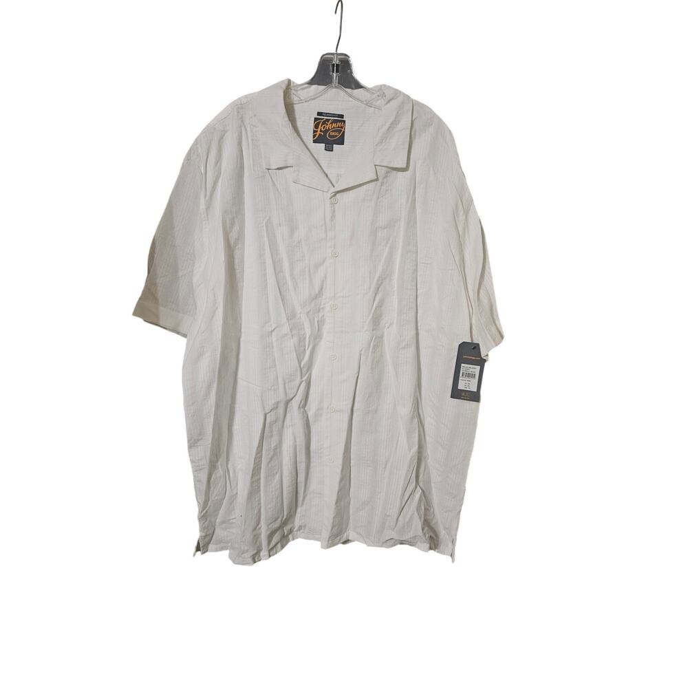 Johnny Bigg Belize Relaxed Fit Short Sleeve Button Up White Size 1XL